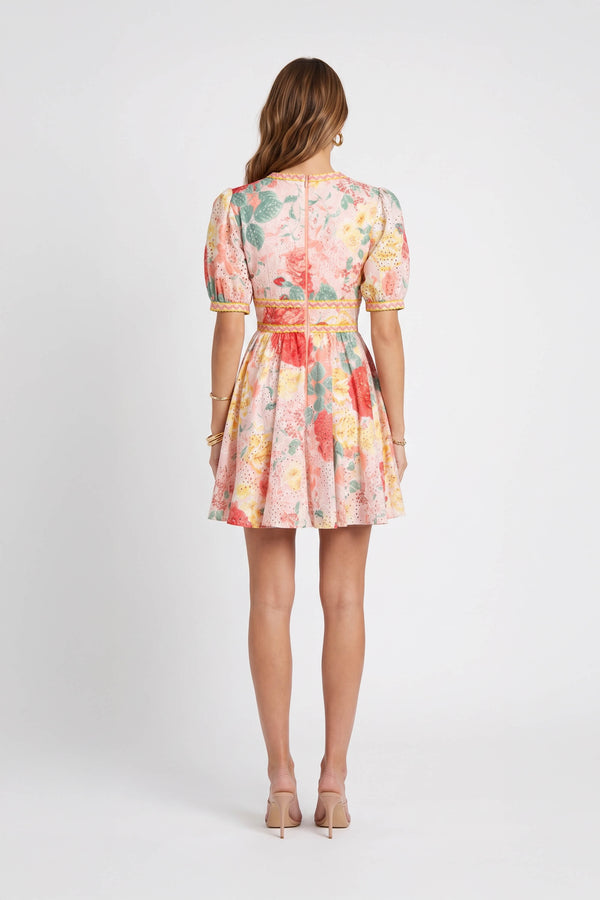 Camila Floral Plunging Mini Vestido 723120 NAR - Reina Diaz