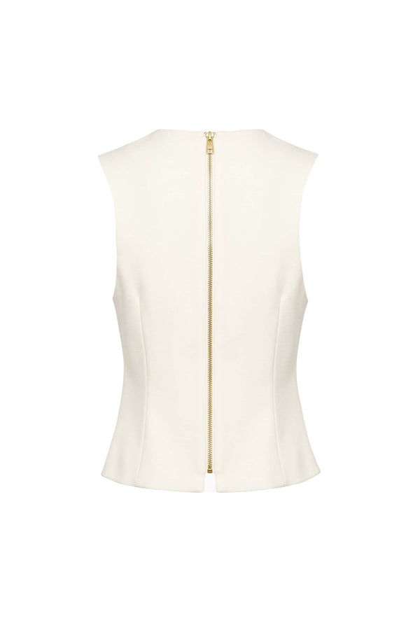 Camila Gold Flower Button Chaleco Top 501558 HUE - Reina Diaz