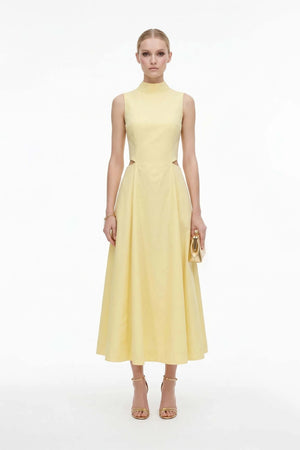 Camila Peplum Strap Maxi Vestido - Reina Diaz