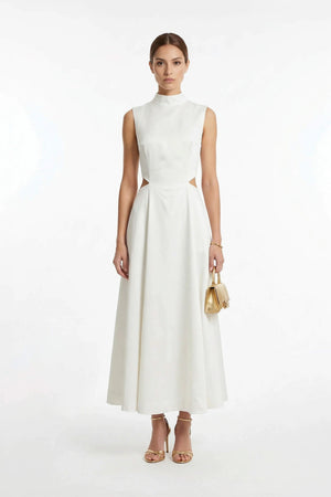 Camila Peplum Strap Maxi Vestido - Reina Diaz