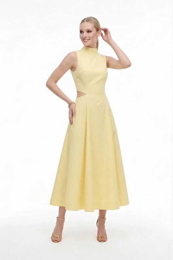 Camila Peplum Strap Maxi Vestido - Reina Diaz