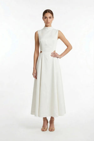 Camila Peplum Strap Maxi Vestido - Reina Diaz