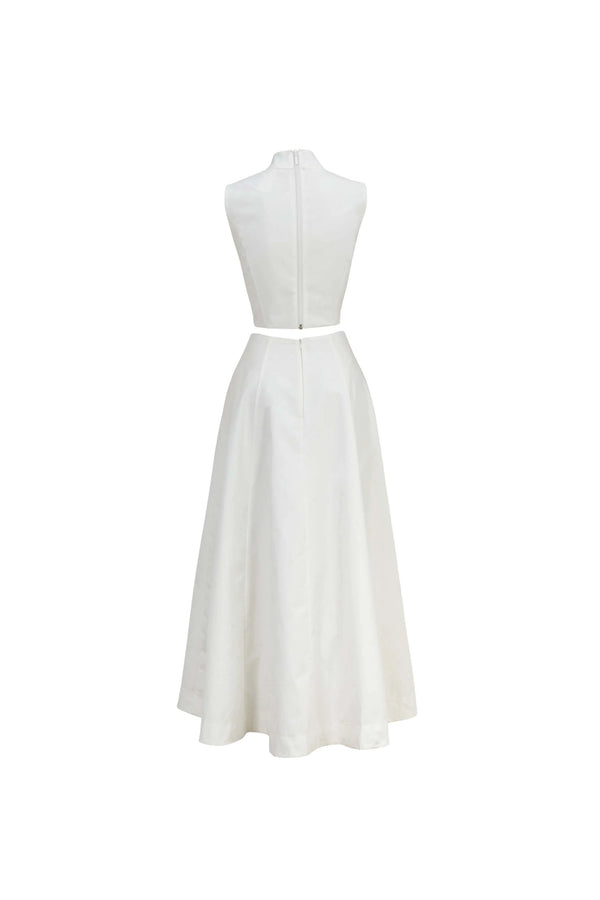 Camila Peplum Strap Maxi Vestido - Reina Diaz