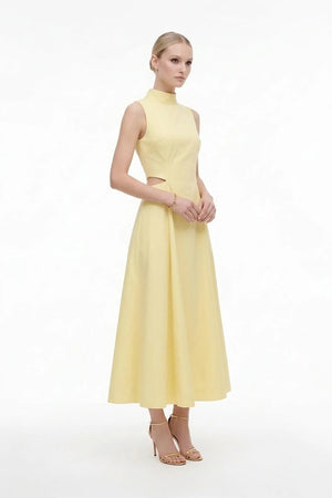 Camila Peplum Strap Maxi Vestido - Reina Diaz