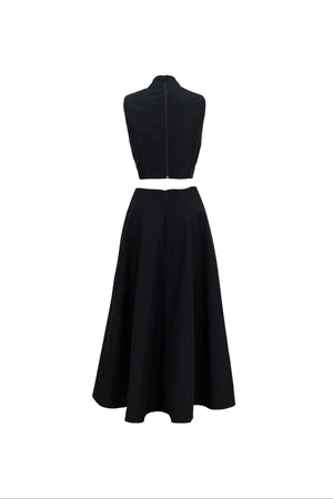 Camila Peplum Strap Maxi Vestido - Reina Diaz