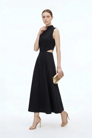 Camila Peplum Strap Maxi Vestido - Reina Diaz