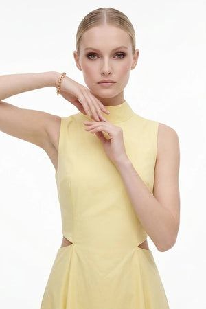 Camila Peplum Strap Maxi Vestido - Reina Diaz