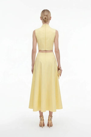 Camila Peplum Strap Maxi Vestido - Reina Diaz