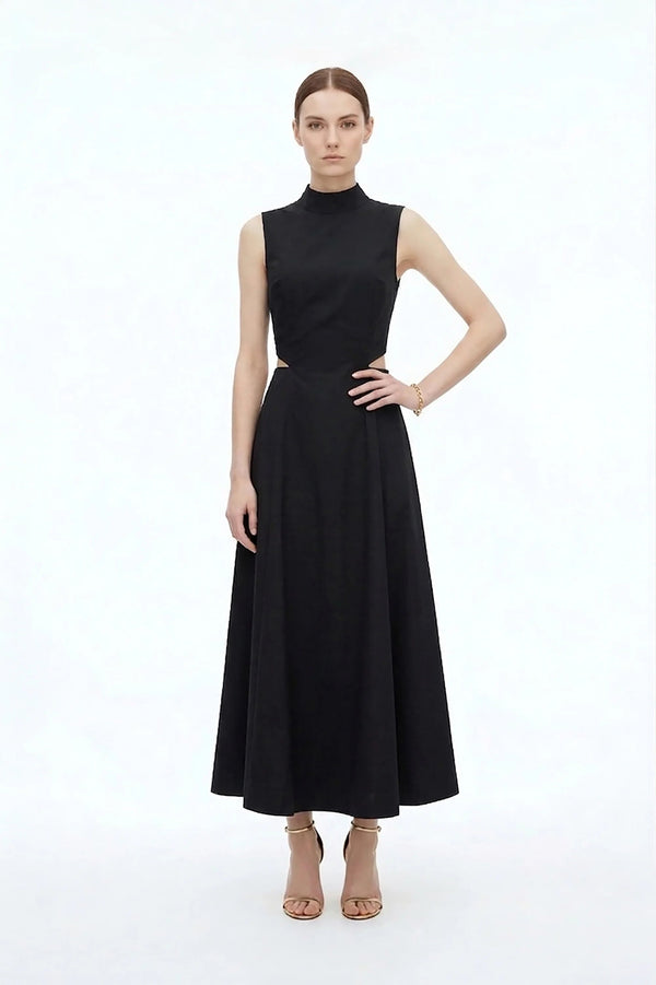 Camila Peplum Strap Maxi Vestido - Reina Diaz