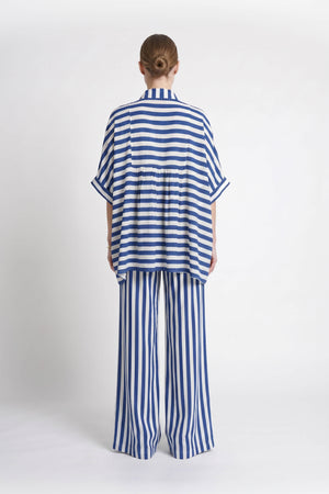 Cannes Striped High - Waist Tech Pants - Reina Diaz