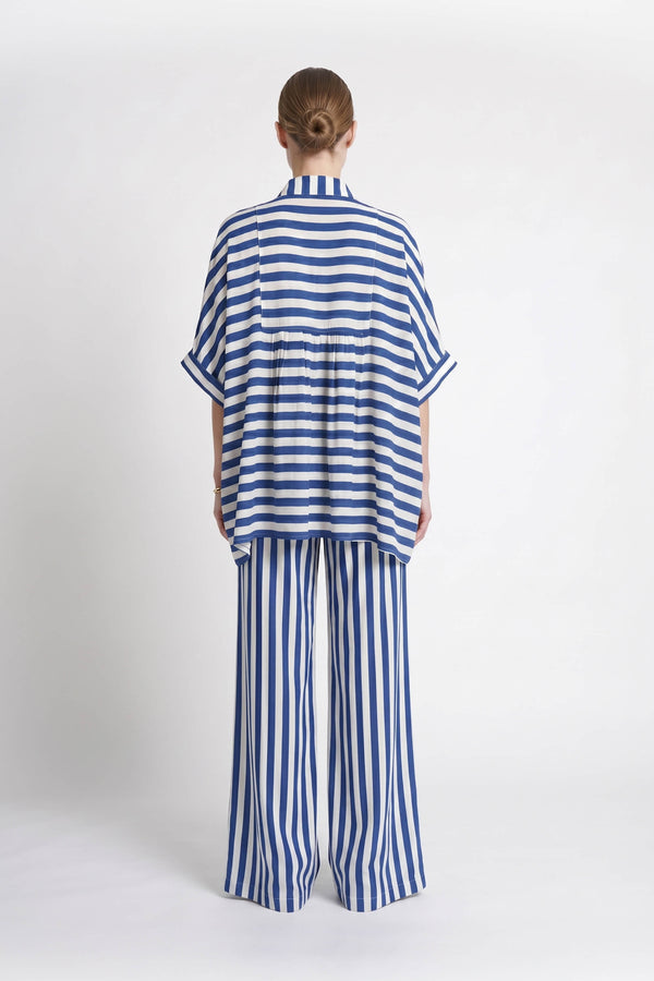 Cannes Striped High - Waist Tech Pants - Reina Diaz