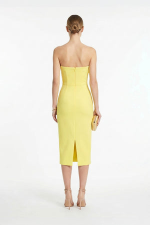 Capri Hardware Knotted Strapless Midi Dress - Reina Diaz