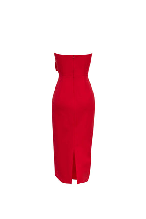 Capri Hardware Knotted Strapless Midi Dress - Reina Diaz