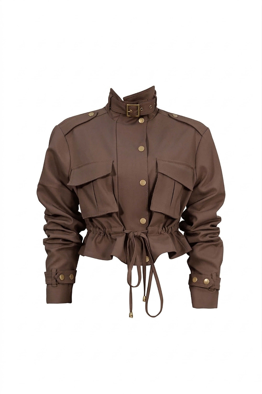 Cassandra Cropped Utility Jacket 700495 CAF - Reina Diaz