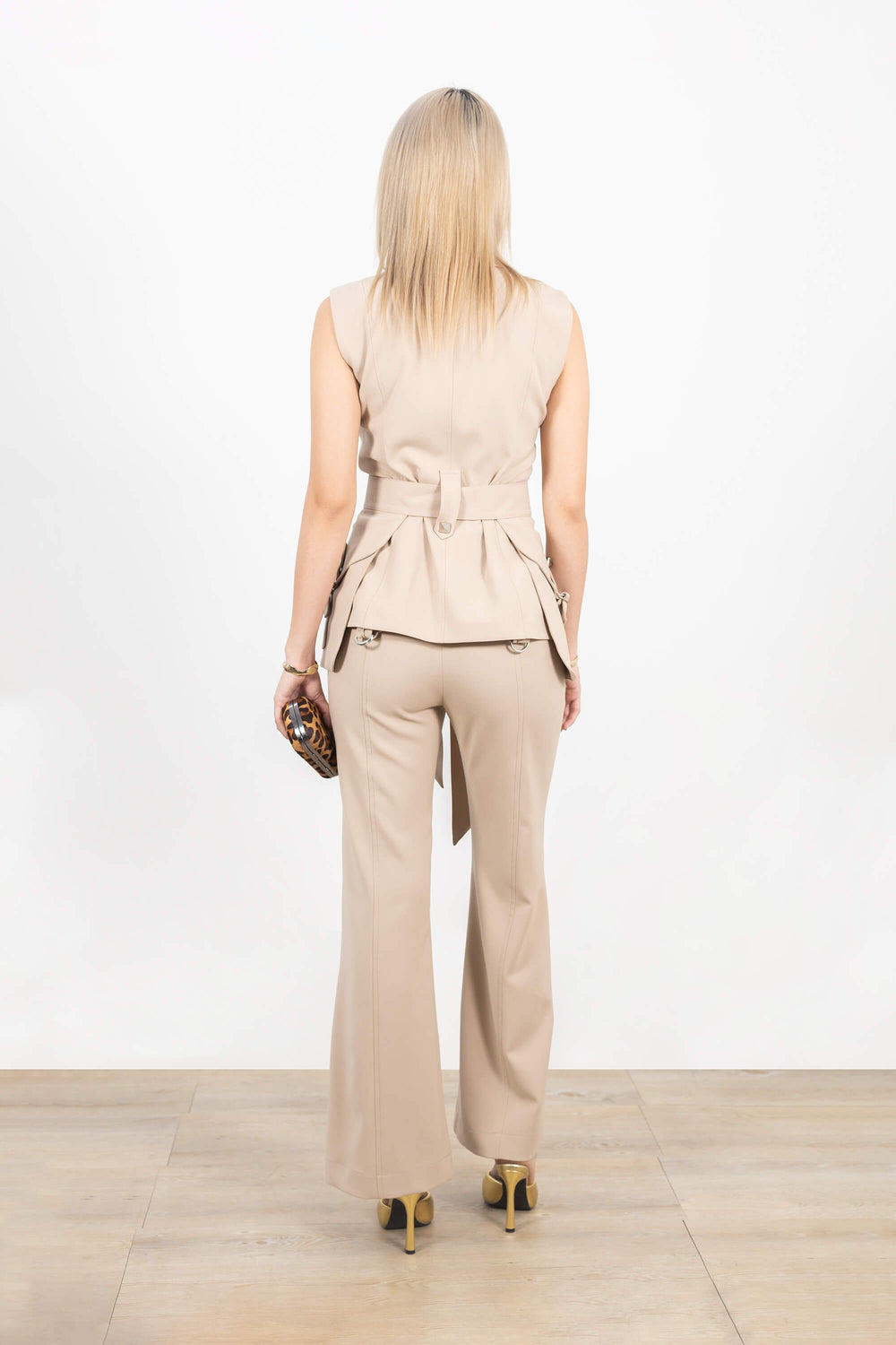 Kira Belted Tailored Chaleco 501467CAC