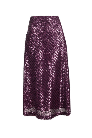 Chiara Sequin Midi Falda - Reina Diaz