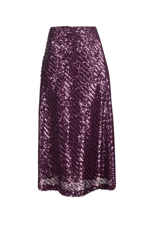 Chiara Sequin Midi Falda - Reina Diaz