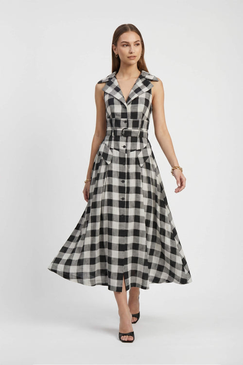 Clarissa One-Shoulder Cascade Maxi Vestido 723144 - Reina Diaz