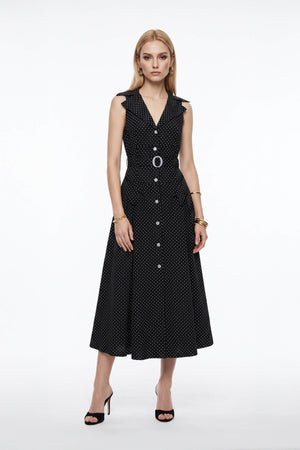 Clarissa One-Shoulder Cascade Maxi Vestido 723144 GOT - Reina Diaz