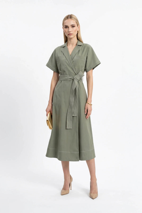 Copenhague Technical Midi Pocket Dress - Reina Diaz