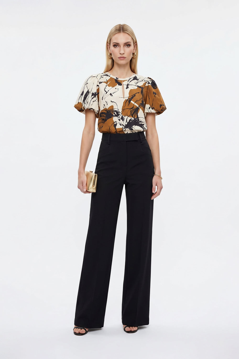 Daniela Puff Sleeves Blusa - Reina Diaz