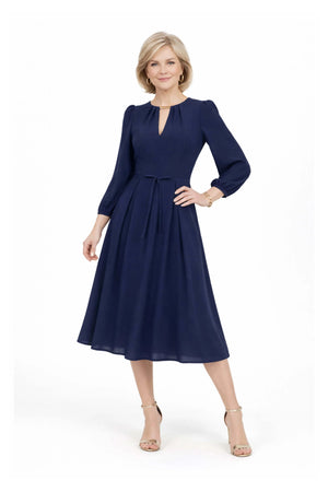 Destiny Pleated Midi Vestido - Reina Diaz