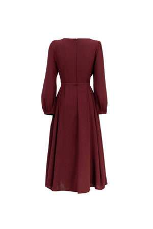Destiny Pleated Midi Vestido - Reina Diaz