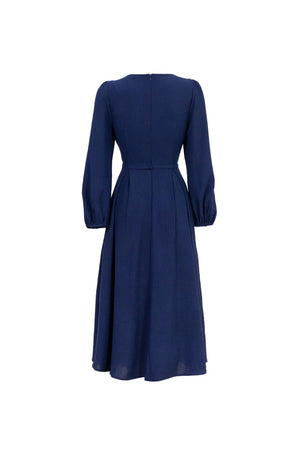 Destiny Pleated Midi Vestido - Reina Diaz