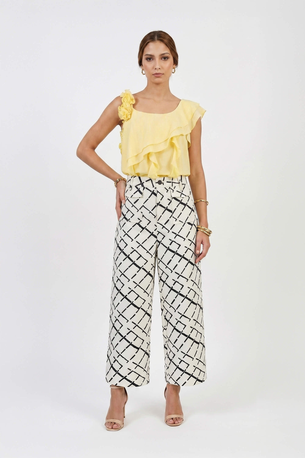 Diana Wide-Leg High-Waist Pantalón 731159 - Reina Diaz