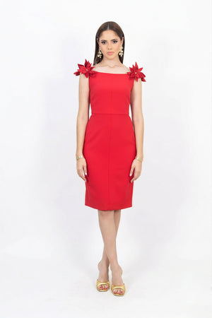 Eleanor 3D Floral Vestido - Reina Diaz
