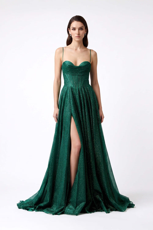 Elena Corset Lace-Up Maxi Vestido 421460 FOR - Reina Diaz