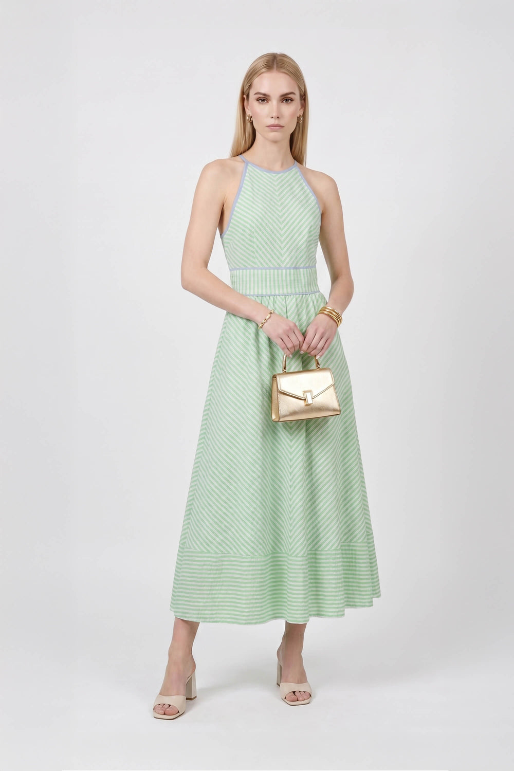 Elena Halter Neckline Maxivestido 526296 - Reina Diaz