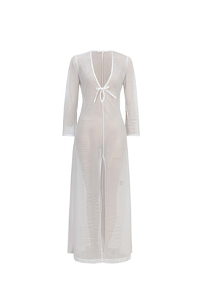 Elena Tie Front Maxi Salida Baño 570062 BCO - Reina Diaz