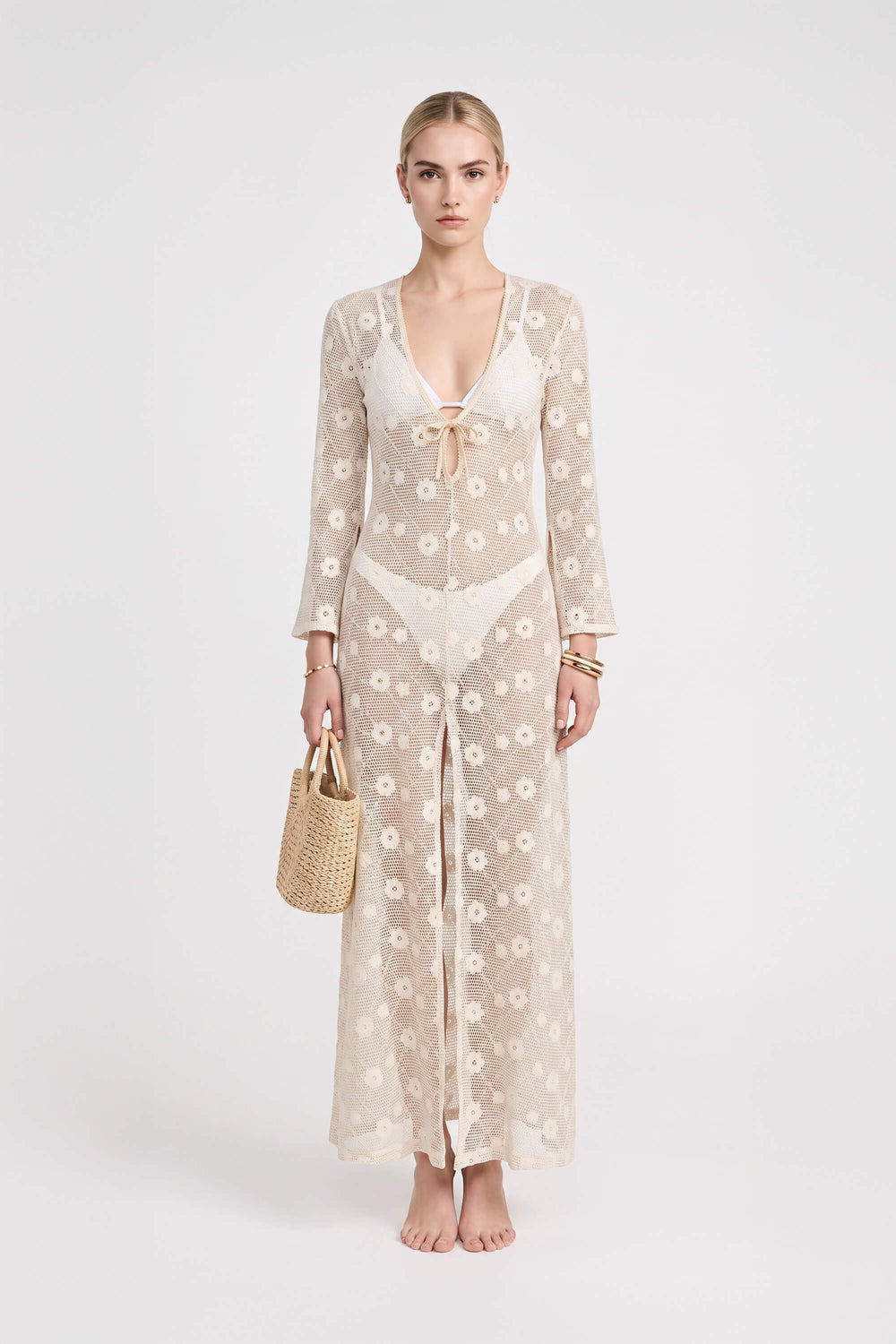 Elena Tie Front Maxi Salida Baño 570062 NAT - Reina Diaz