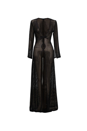 Elena Tie Front Maxi Salida Baño 570062 NEG - Reina Diaz