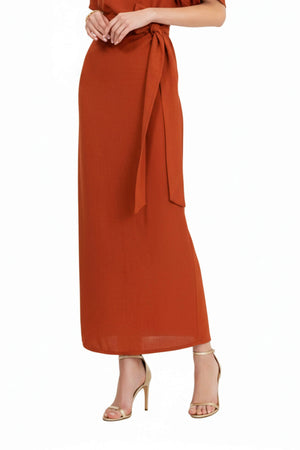 Elle Tie Midi Vestido - Reina Diaz