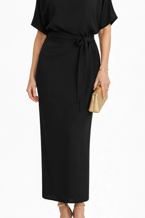 Elle Tie Midi Vestido - Reina Diaz