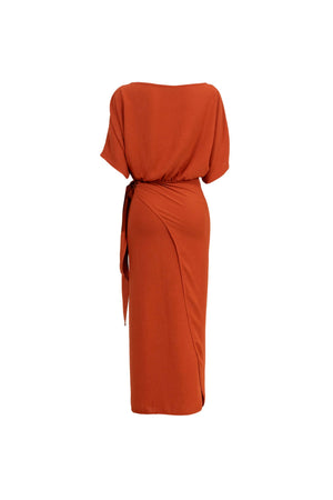 Elle Tie Midi Vestido - Reina Diaz