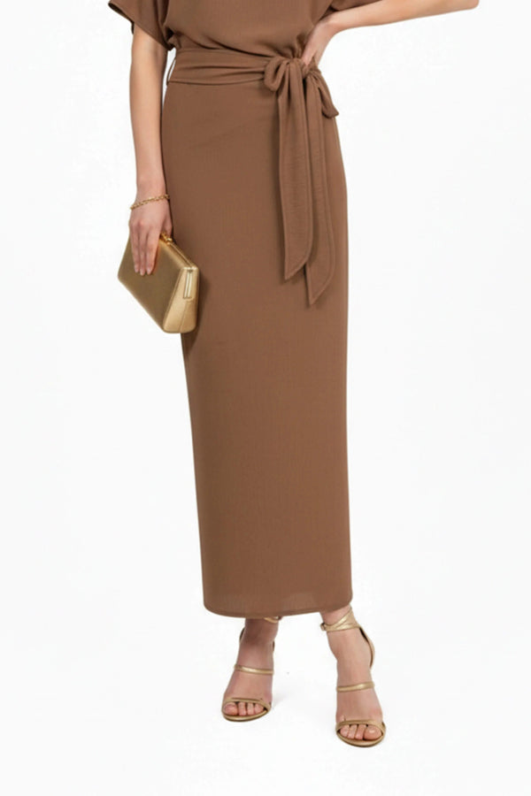 Elle Tie Midi Vestido - Reina Diaz