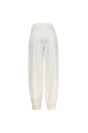 Emma Elastic-Cuff High-Waisted Pantalón 731146HUE - Reina Diaz