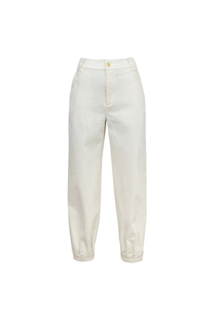 Emma Elastic-Cuff High-Waisted Pantalón 731146HUE - Reina Diaz