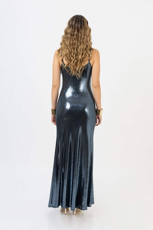 Erin Metallic Slip Vestido - Reina Diaz