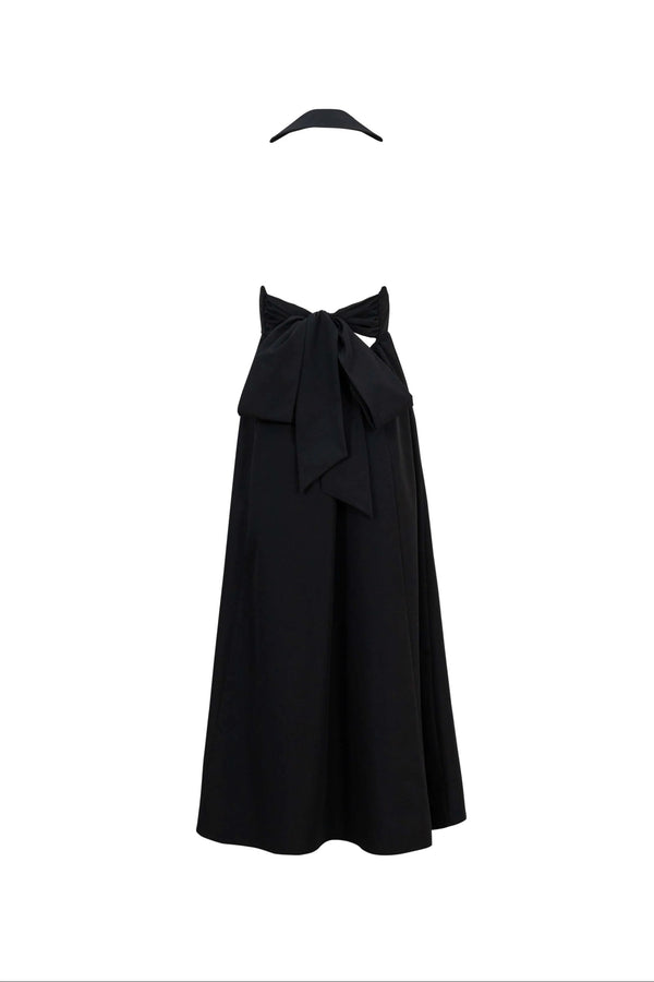 Estefanía Halter Lapel Maxi Vestido - Reina Diaz