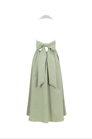 Estefanía Halter Lapel Maxi Vestido - Reina Diaz