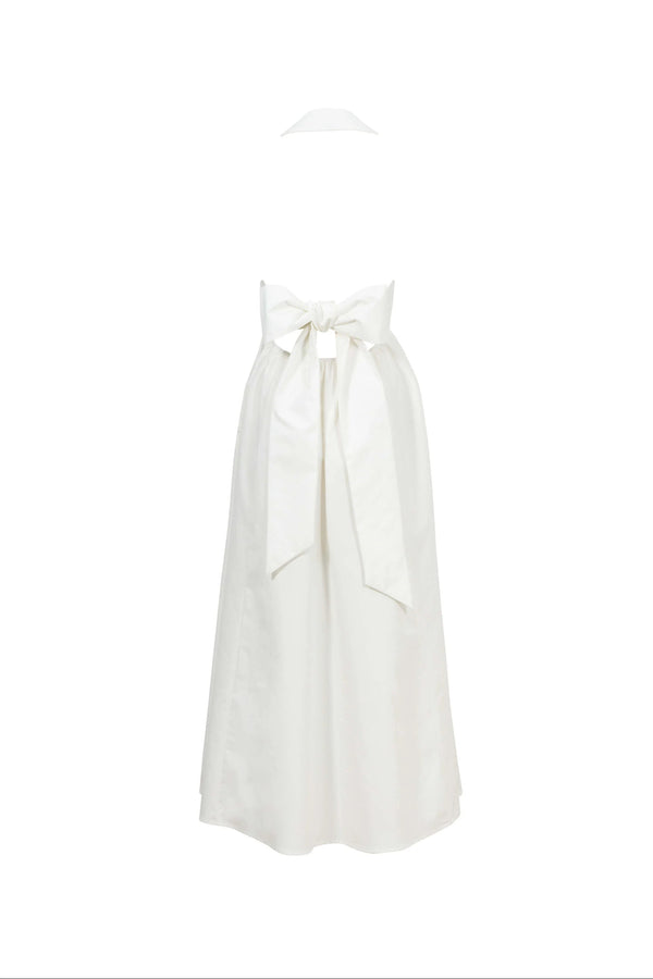 Estefanía Halter Lapel Maxi Vestido - Reina Diaz