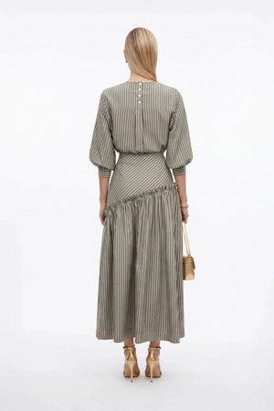 Estocolmo Asymmetric Layered Tech Midi Skirt - Reina Diaz