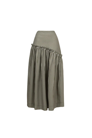 Estocolmo Asymmetric Layered Tech Midi Skirt - Reina Diaz