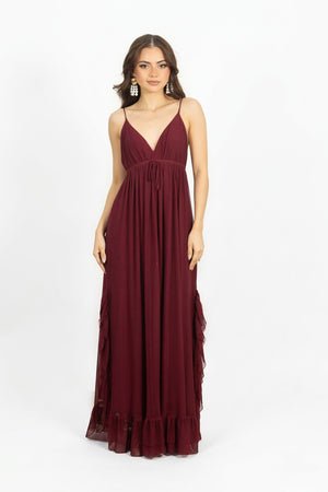Eve Chiffon Maxi Vestido - Reina Diaz
