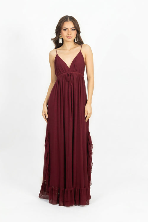 Eve Chiffon Maxi Vestido - Reina Diaz
