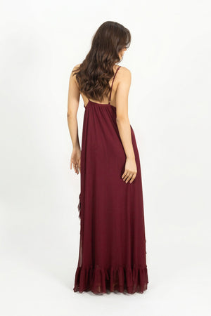 Eve Chiffon Maxi Vestido - Reina Diaz
